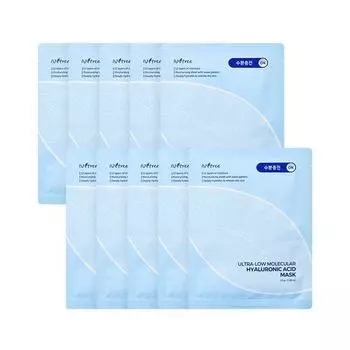 ISNTREE Маска с ультранизкой молекулярной гиалуроновой кислотой 10 листов