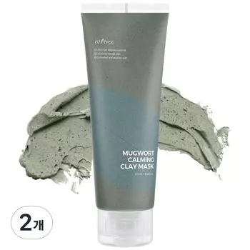 Isntree Mugwort Calming Clay Mask 100ml, 1 pack, 2 pieces