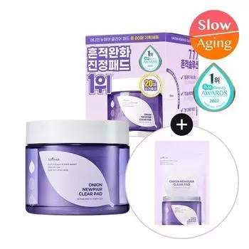 ISNTREE Onion New Fair Clear Pad 60 листов (+20 запланированных заправок)