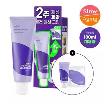 Isntree Onion New Fair Гель-крем 80 мл, специальный большой объем (+20 мл гель-крема + 2 подушечки), Корейская косметика