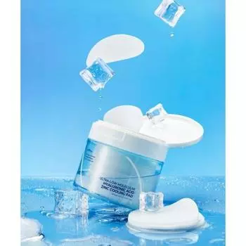 ISNTREE Ultra-low molecule hyaluronic acid zinc cooling pad, 60 sheets, 1 piece