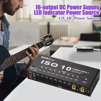 ISO-10 Блок питания для музыкального эффектора со светодиодным индикатором, 10 изолированных выходов постоянного тока EU