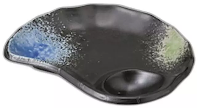 Isobe partitioned plate x 18 x Yakimono plate Setomonohonpo shell-shaped [22.5 4cm]