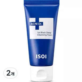 ISOI Acne Doctor 1st Black Deep Cleansing Foam, 75ml, 2 pieces
