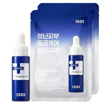 ISOI Acne Doctor 1st Speedy Spot 14ml + Mask Pack 2p, 1 set