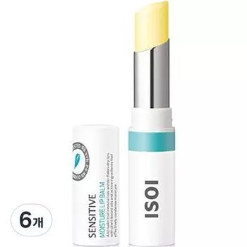isoi Увлажняющий бальзам для губ Sensitive Moisture, унисекс, цитрусовый, 5 г, 6 шт.