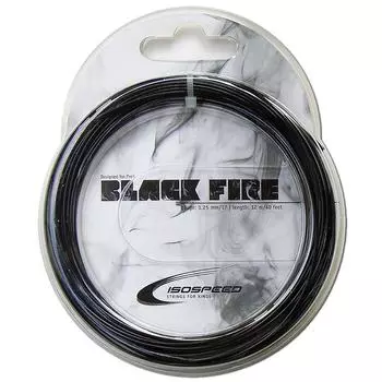 Isospeed Black Fire 200M Ролик Теннисная Черная Струна, 1.25мм, чёрный