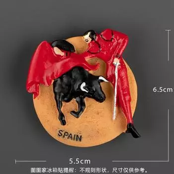 Испанский магнит на холодильник наклейка на холодильник Мадрид Барселона Матадор модель смола стерео наклейка на холодильник спан холодильник st