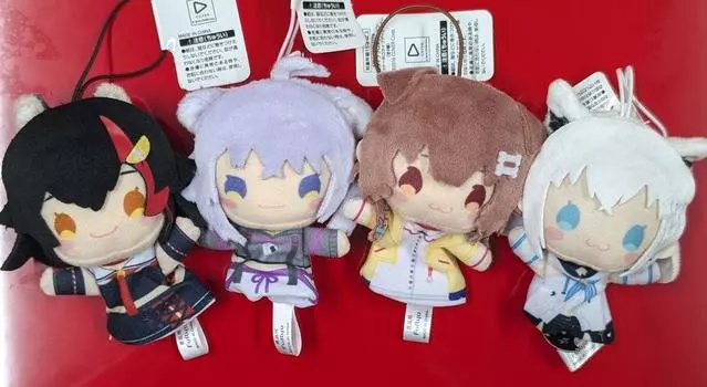 Использованная плюшевая пальчиковая кукла Hololive, все 4 типа, полный набор с биркой