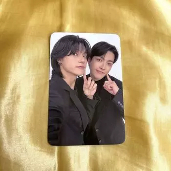 Использованный ATEEZ HONGJOONG & WOOYOUNG GOLDEN HOUR POP-UP Ice On My Teeth Milk Glass Официальная фотография карты Limited SEOUL