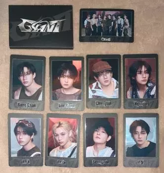 Использованный набор фотокарточек Stray Kids XMAS POPUP 2024 1st LINEUP GIANT