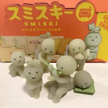 Использованный набор мини-фигурок SMISKI Living Series 6 типов без коробки