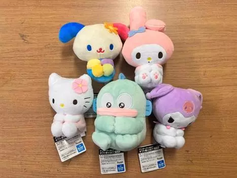 Использованный плюшевый талисман Sanrio Characters Machiboke с биркой, все 5 типов, полный набор