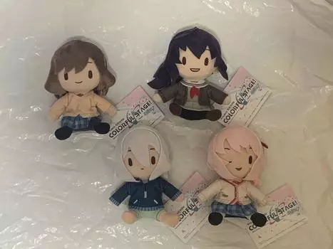 Использованный Project Sekai красочный сценический пушистый плюшевый кукольный набор Night Code из 4 штук