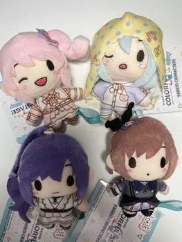 Использованный Project Sekai Sanrio Fuwapuchi Mascot Plush Kanade Mafuyu Ena Mizuki Набор из 4 штук