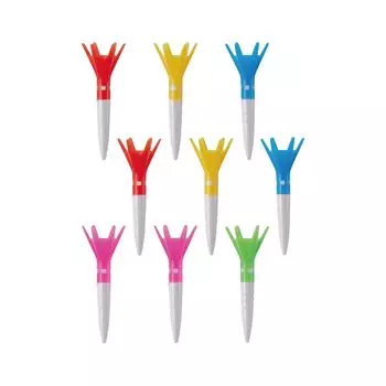 используется Рикуей Хосино DAIYA GOLF Tomahawk Tees Короткие 9 предметов Увеличенная дальность полета Прочная Трудно сломать Легко найти Соответствует правилам гольфа