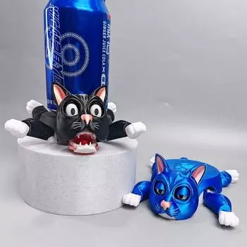 Испуганный кот Паникующий кот Подставка под стаканчик Пресс-типа Подставка под кошку Коврик для дня рождения