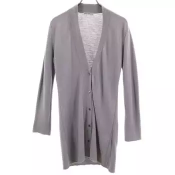 ISSEY MIYAKE made in Japan Long sleeve long knit cardigan 2 gray Women Used