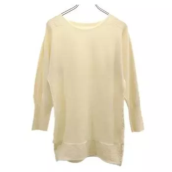 ISSEY MIYAKE Сделано в Японии Шерстяная смесь Туника с длинным рукавом 2 Белая система Женская Б/У