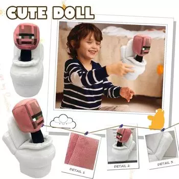 Исследуйте персонажей Мягкая игрушка Плюшевая кукла Диван Аксессуары Домашнее украшение Игрушка Праздничный подарок белый