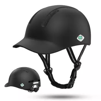 Issufel Bicycle Hat for Adults and SG EN1078 Highly and Stylish Cap Style Helmet for City and Adjustable Matte Black Helmet, Style, Students,