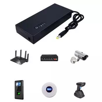 Источник бесперебойного питания UPS 8000 мАч DC12 В 3A маршрутизатор UPS источник питания аккумуляторная батарея для светодиодной ленты маршрутизатор камеры чёрный