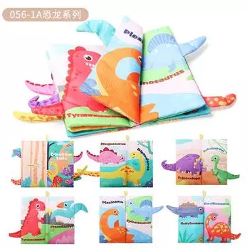 Источник Хвост Малыша Животного Тканевая Книга Трехмерная с Шуршащей Бумагой Тренировка Зрения 6 Страниц 12 Сторон Нельзя Рвать Тканевая Книга 6 Page 12 Our factory supports labeling