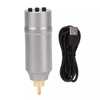 Источник питания для тату-ручки 1300 мАч USB-перезаряжаемый светодиодный дисплей Беспроводная тату-машинка из алюминиевого сплава