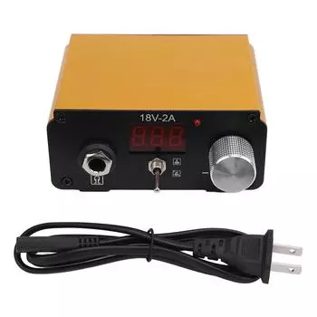 Источник питания для татуировки с 2 режимами ЖК-дисплея, высокая точность регулировки напряжения, источник питания для тату-машинки US PLUG золотой