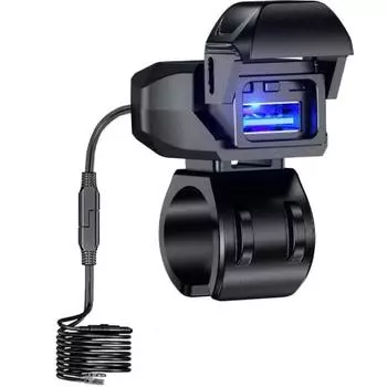 Источник питания Kaedear Bike USB, водонепроницаемый, для велосипедов, зарядка смартфона через USB, порт USB, предохранитель SAE DC 12 В, выключатель питания, подсветка, блокировка крышки