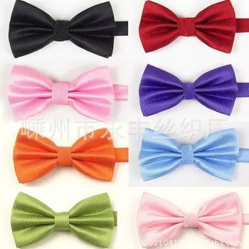 Источник полиэстер Материал Клетчатый простой мужской галстук-бабочка, свадебный галстук-бабочка