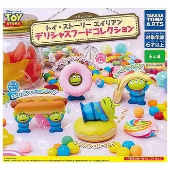 История игрушек Alien Delicious Food Коллекция Типы Набор Gacha Gacha Capsule Игрушка [4 (Полный Полный)]