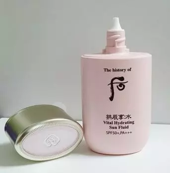 История Whoo SOO YEON HYDRATING SUN FLUID, Солнцезащитный крем, KBeauty, Корейская косметика, образец