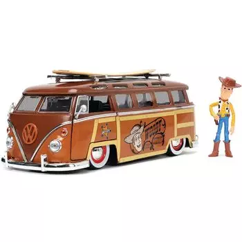 ИСТОРИЯ ИГРУШЕК 1962 VOLKSWAGEN T1 BUS Мини-машинка История игрушек 124 с ВОДДИ