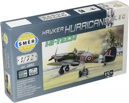 Истребитель Semer British Hawker Hurricane, высокотехнологичная пластиковая модель SME72882 1/72 Mk.2C