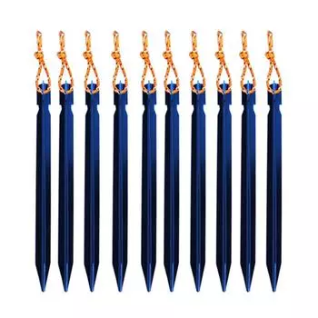 it 10pcs Tent Peg Aluminum Alloy Ground Nail Heavy Duty Portable for Camping Hik Gold