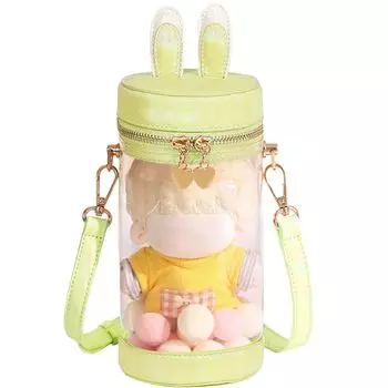 Itaba Show Bag сумка на плечо событие 20 см мягкая игрушка кроличьи уши 2WAY выходная прозрачная сумка мини-сумка цилиндрическая задняя часть с крышкой [YUYAKESHI]