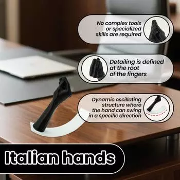 Итальянская фигурка-жест, 3D-печатная скульптура руки, настольная игрушка-качалка, итальянский орнамент-жест