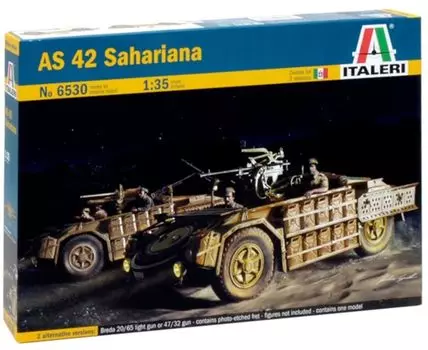 Итальянская колесная разведывательная машина Platz Italeri WW2 Camionetta AS42 Sahariana, пластиковая модель IT6530, 1/35 (Боевая машина)
