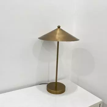 Итальянская настольная лампа из необработанной латуни середины 1950-х годов для спальни и гостиной, офисная настольная лампа