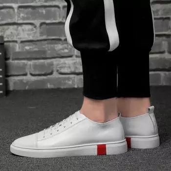 Итальянская натуральная кожа мужская обувь люксовый бренд дизайнерская повседневная обувь классические кроссовки на шнуровке для мужчин удобная спортивная обувь для ходьбы 36 чёрный