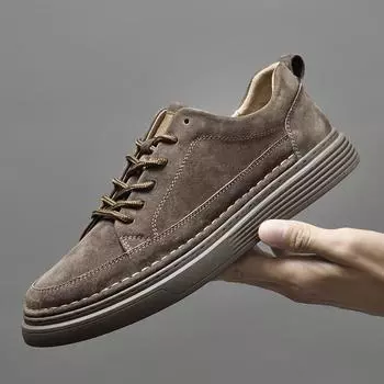 Итальянская натуральная кожа мужская повседневная обувь удобная для работы на открытом воздухе спортивная обувь для мужчин кроссовки деловая обувь Tenis Masculino 37 коричневый