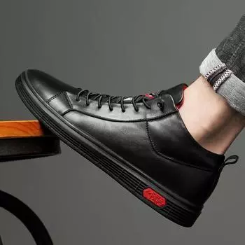 Итальянские дизайнерские мужские повседневные ботинки из натуральной кожи, черные мужские туфли из коровьей кожи, модные красивые ботинки «Челси», зимняя обувь для мужчин 35
