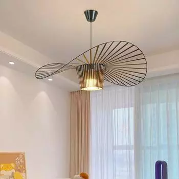 Итальянские дизайнерские светодиодные люстры в стиле ретро, подвесные светильники для гостиной, столовой, кухни, ресторана Dia 60cm&warm light чёрный