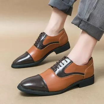 Итальянские дизайнерские туфли на плоской подошве, роскошные повседневные деловые туфли ручной работы из кожи со шнуровкой, высокое качество, 2024 г., новые туфли для вечеринок и общения 38 чёрный