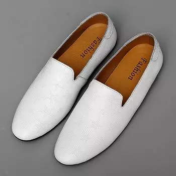 Итальянские мужские туфли для вождения, повседневные летние мужские мокасины из натуральной кожи, легкие туфли-лодочки без застежек, модные туфли для отдыха и прогулок на плоской подошве 36 чёрный