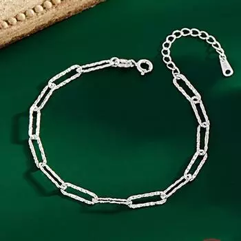 Итальянский автомобильный браслет с цветком и ртом из стерлингового серебра S925. Прохладные и минималистичные украшения. Adjustable size