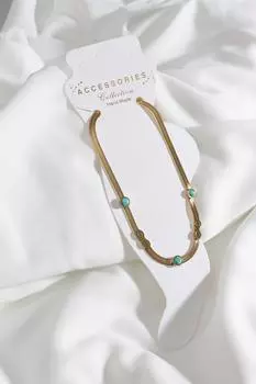 Итальянский браслет-бесконечность на плоской цепочке из стали золотого цвета