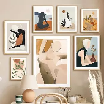 Итальянский деревенский дом, сад, растения, постер, винтажный абстрактный пейзаж, холст, живопись, принты, декор для интерьера, картина, настенное искусство 21x30cm No Frame