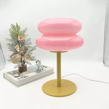 Итальянский дизайнерский домашний декор, стеклянный ночник, прикроватная лампа, украшение для спальни, светодиодные светильники, стол, USB, эстетическая комната